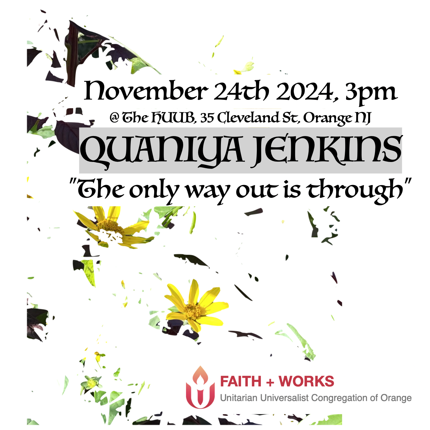 Quaniya Jenkins, “The only way out is through”